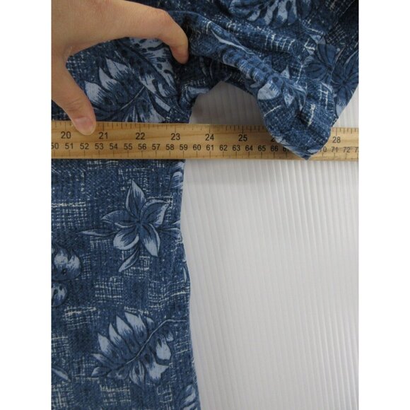 VINTAGE Ocean Pacific Shirt Large OP Hawaiian Floral Button Up Camp * - Picture 5 of 10